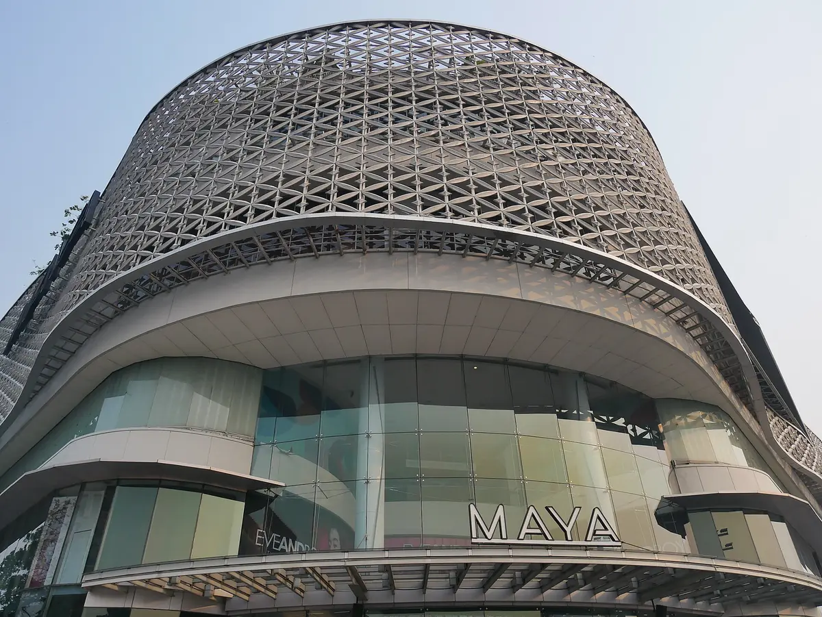The latticed facade of the Maya mall in Chiang Mai
