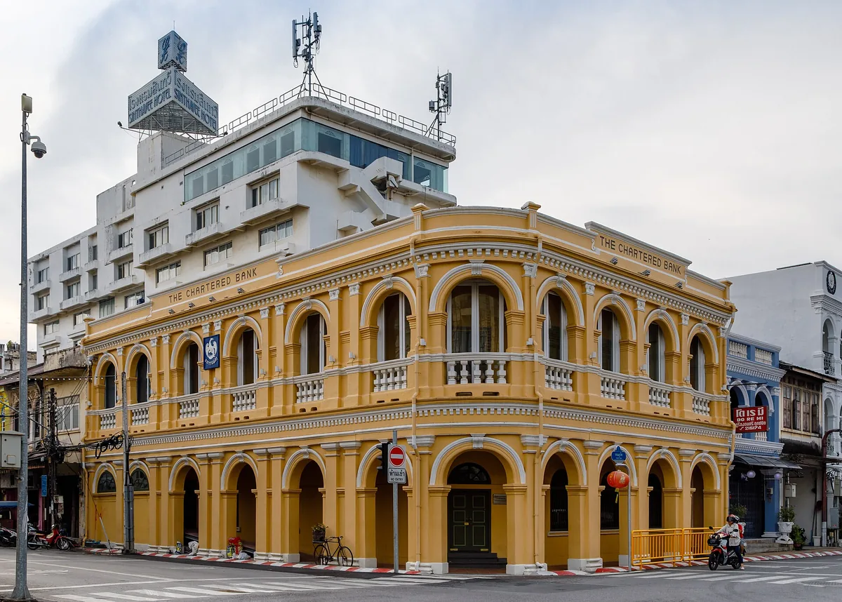 The yellow Sino Portuguese building of the Peranakan Museum in Phuket town
