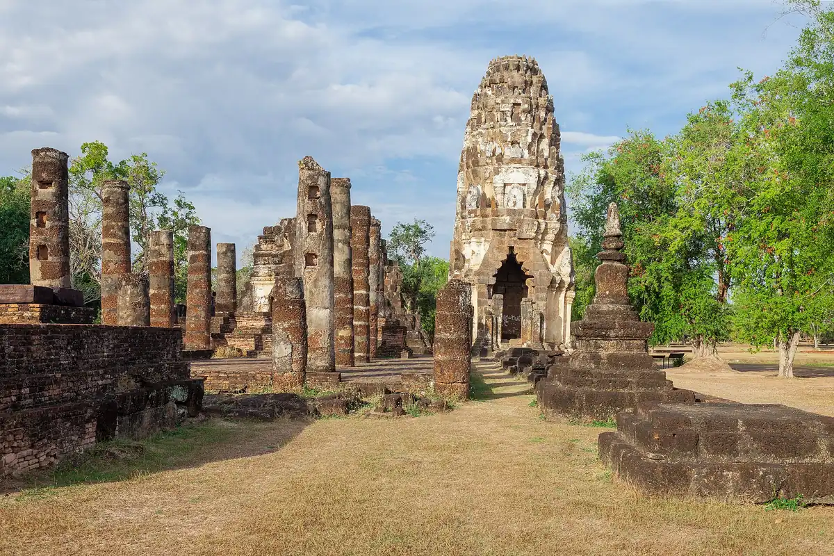 The prang towers of Wat Phra Phai Luang in Sukhothai