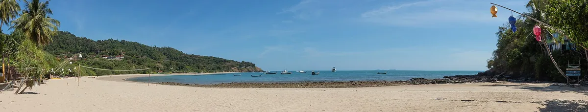 Kantiang bay on Koh Lanta, a beach ringed by wooded hills