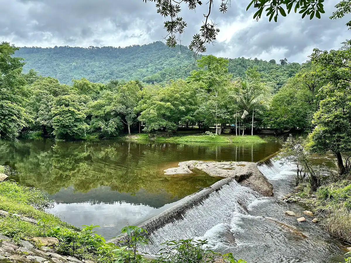The Wang Ta Krai waterfall and the stream below it