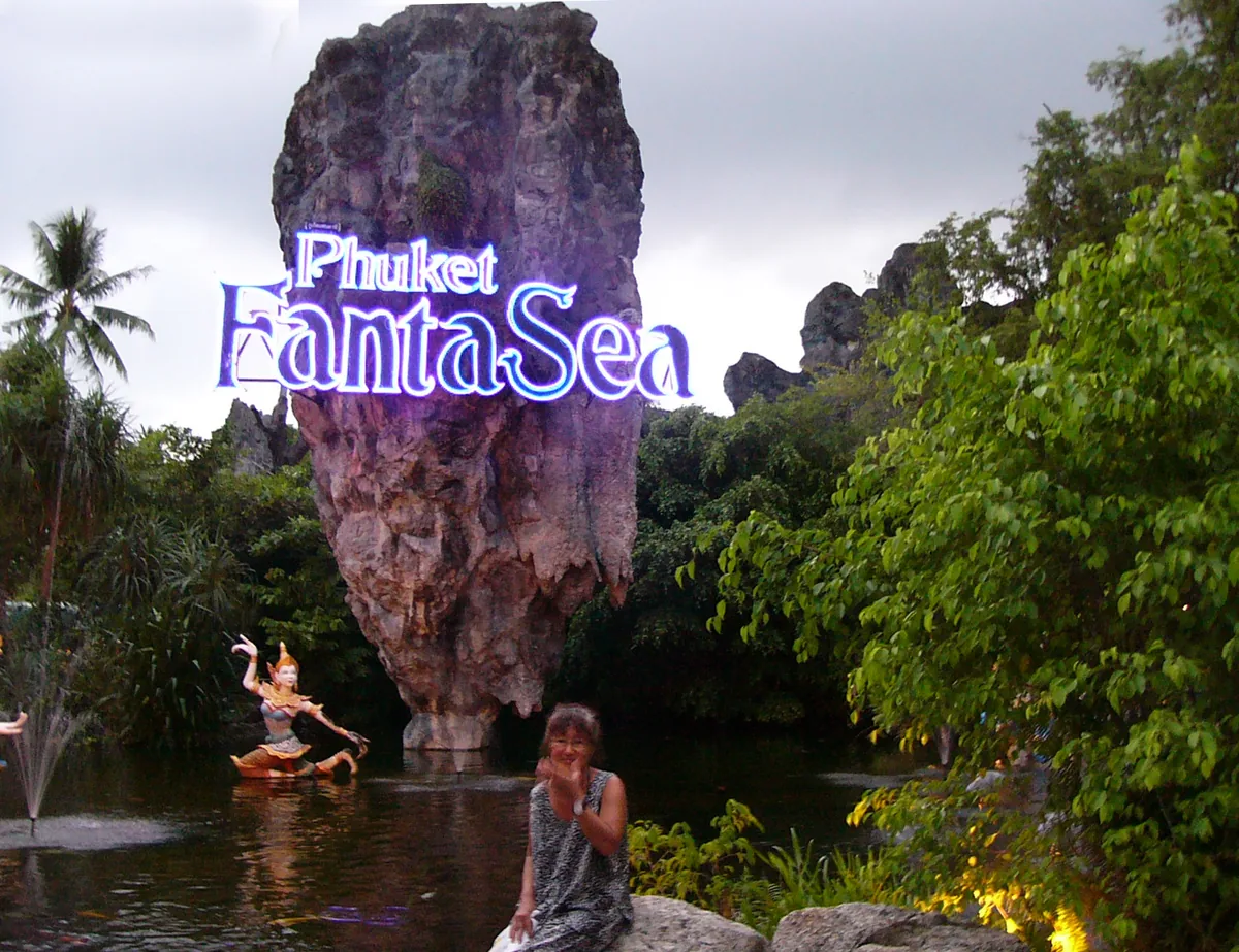 The Phuket FantaSea entrance carved into rock