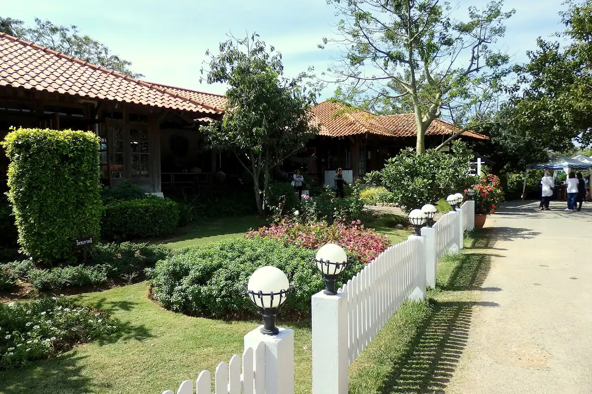 The PB Valley winery buildings at Khao Yai, set among gardens