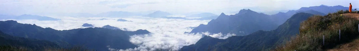 The Phu Chi Fa ridge above a sea of cloud
