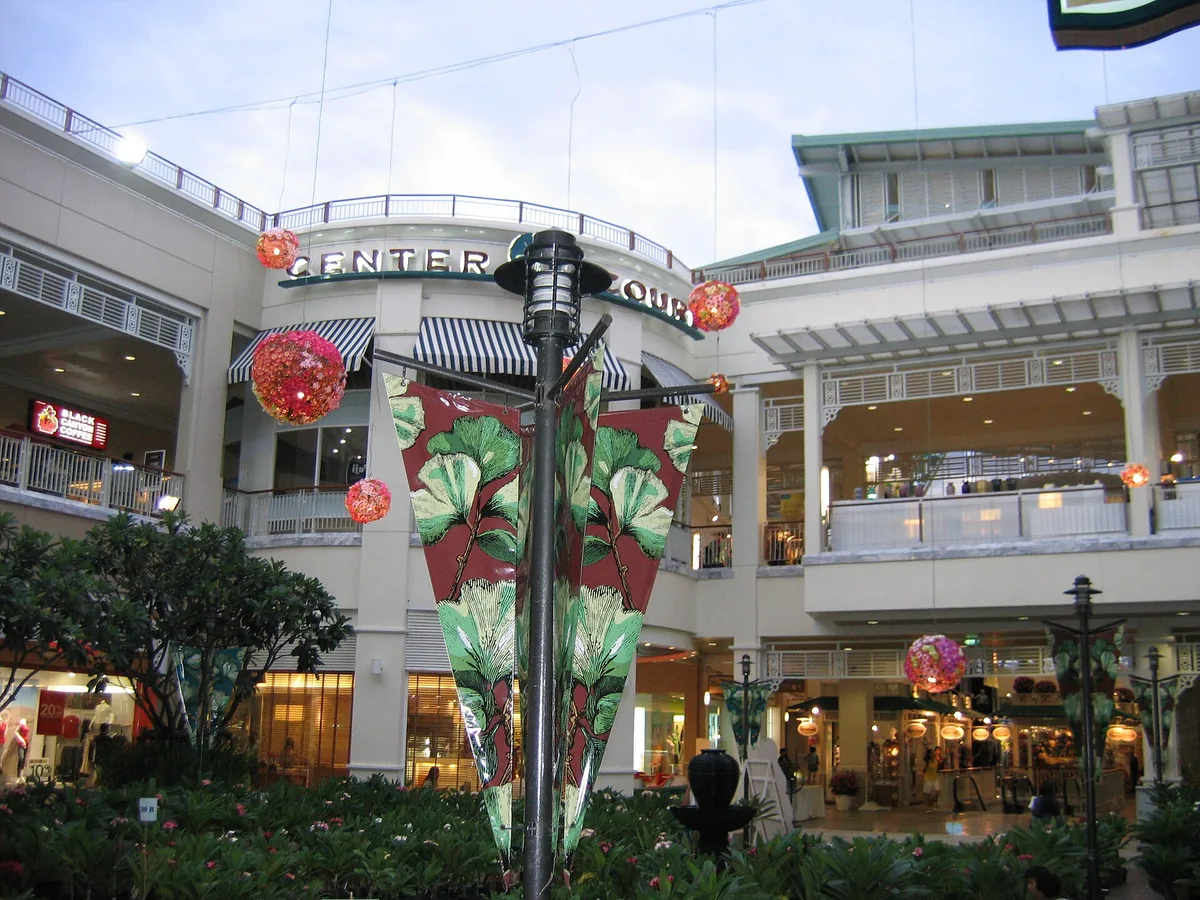 The shopping hall at Market Village in Hua Hin