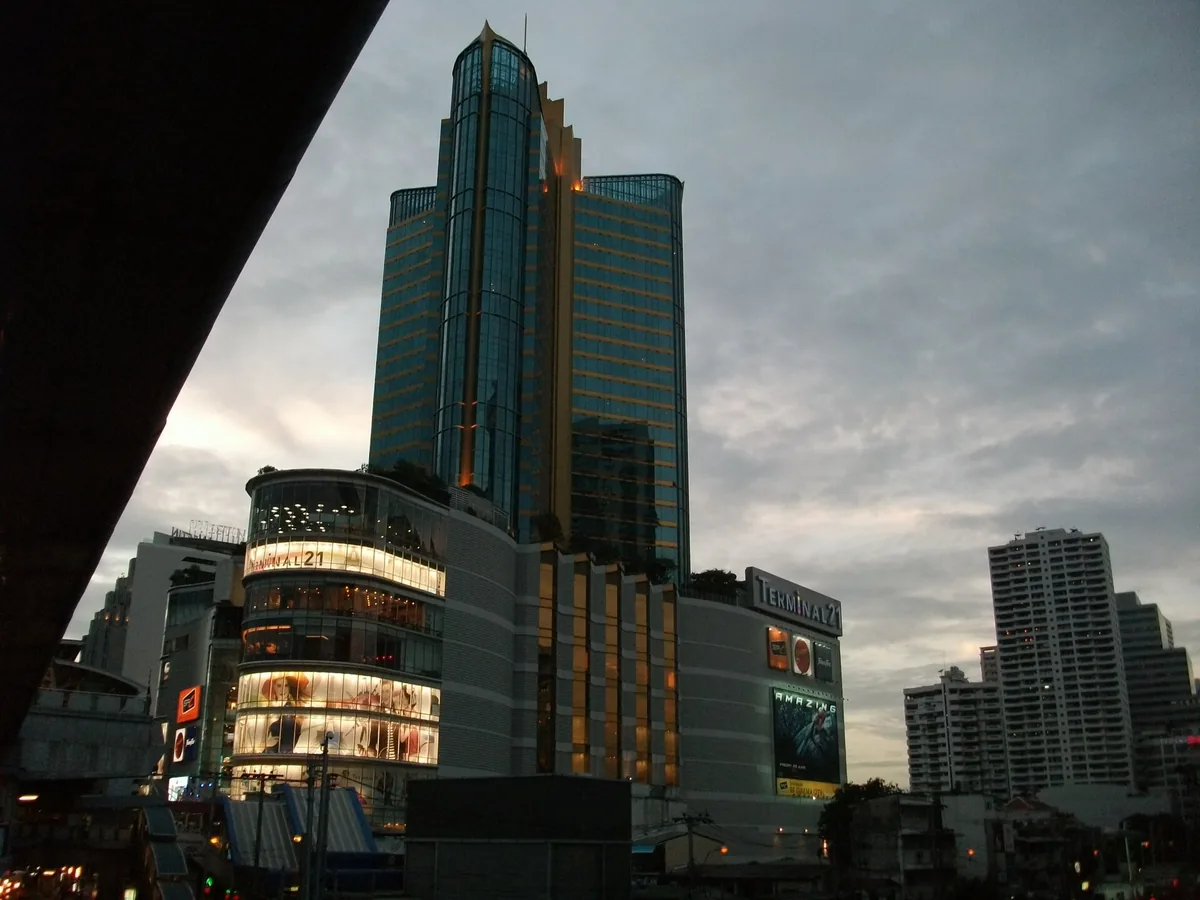 The Terminal 21 tower in Bangkok from outside