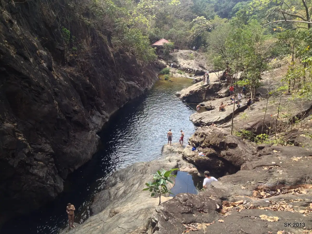 The pool at Klong Plu waterfall on Koh Chang, between boulders